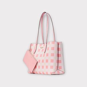 Kate Spade Pink Bag New York All Day Large Tote, Grapefruit Soda Gingham